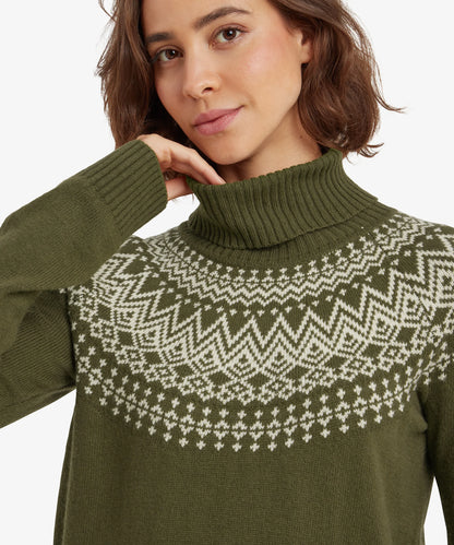 Sherpa - Camkilo Roll Neck Sweater - Evergreen