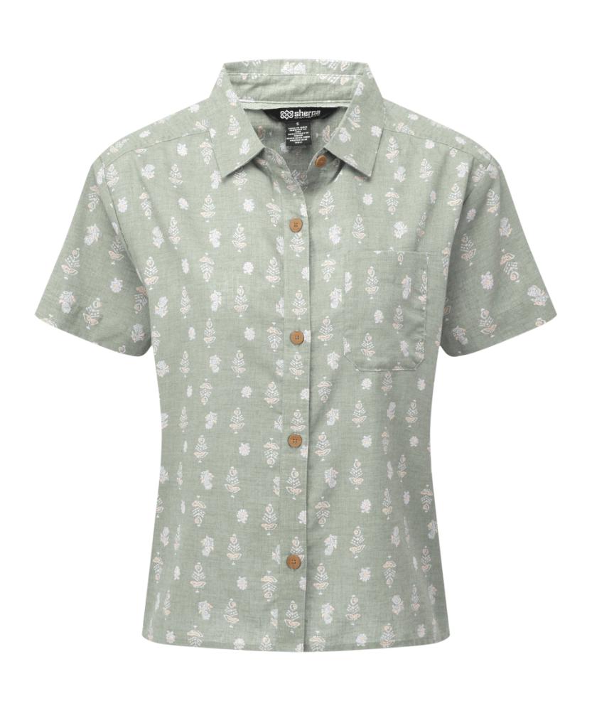 Sherpa - Jaya Camp Shirt - Celery Indi Blossom