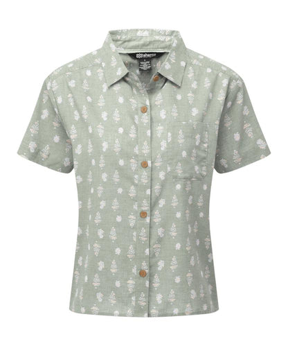 Sherpa - Jaya Camp Shirt - Seaport Blue Indi Blossom