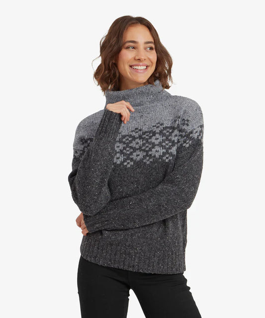 Sherpa - Mandari Mock Neck Sweater - Charcoal