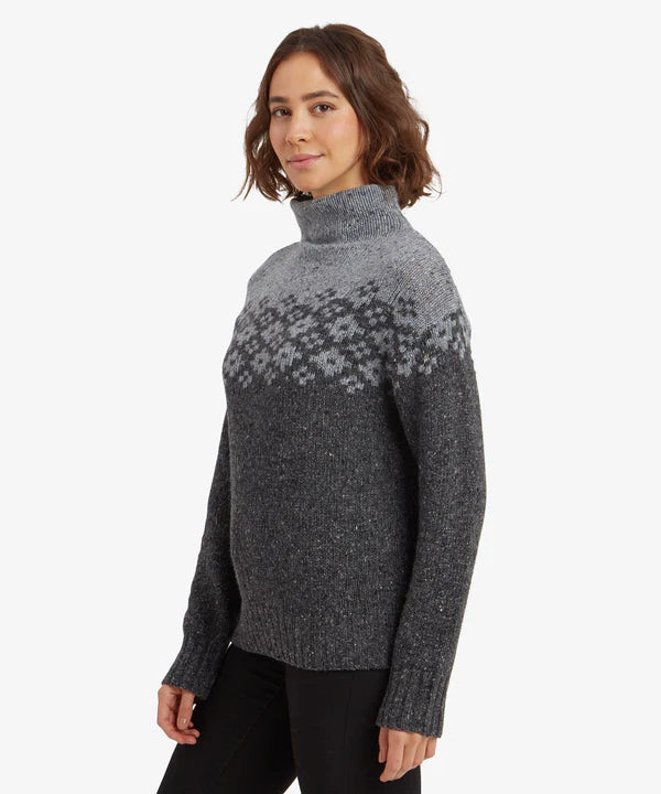 Sherpa - Mandari Mock Neck Sweater - Charcoal