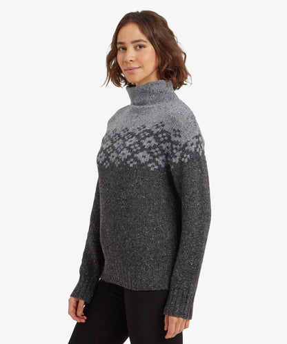 Sherpa - Mandari Mock Neck Sweater - Charcoal