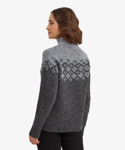 Sherpa - Mandari Mock Neck Sweater - Charcoal