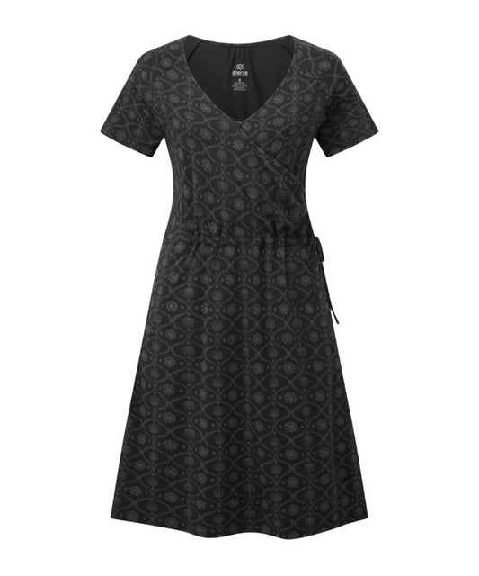 Sherpa - Neha Faux Wrap Dress - Black Sublime
