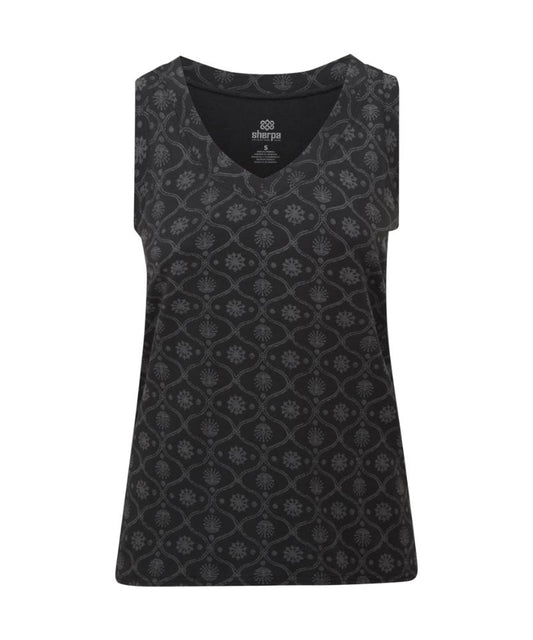 Sherpa - Neha V-Neck Tank - Black Sublime