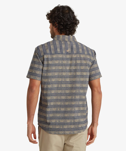 Sherpa - Khumbu Weave Short Sleeve Shirt - Rathee Blue