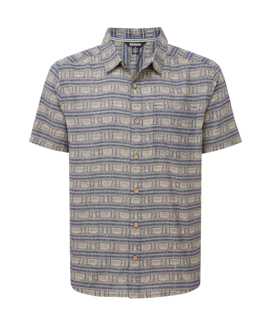Sherpa - Khumbu Weave Short Sleeve Shirt - Rathee Blue