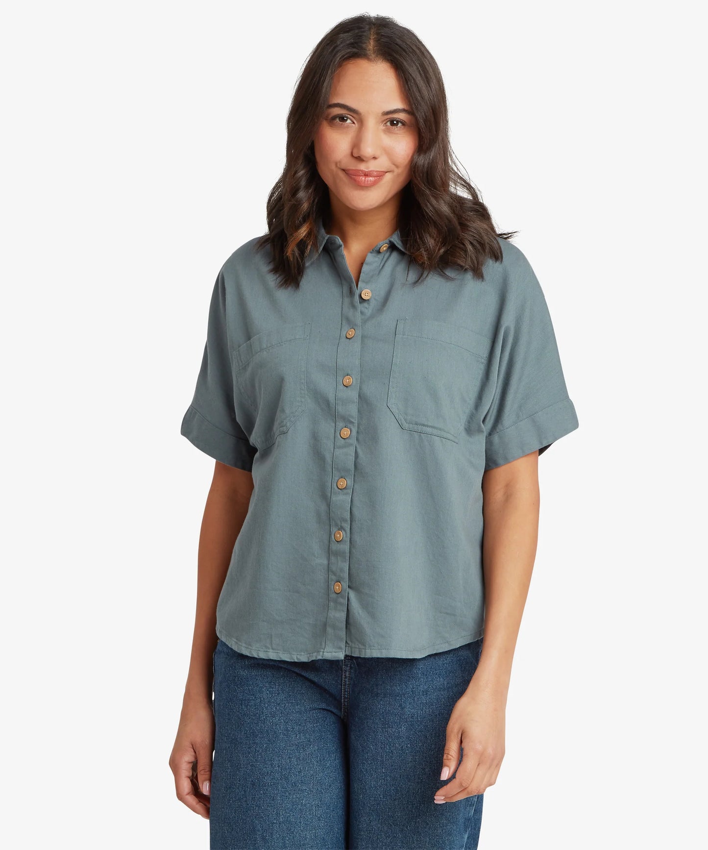 Sherpa - Palmo Ss Shirt - Stormy