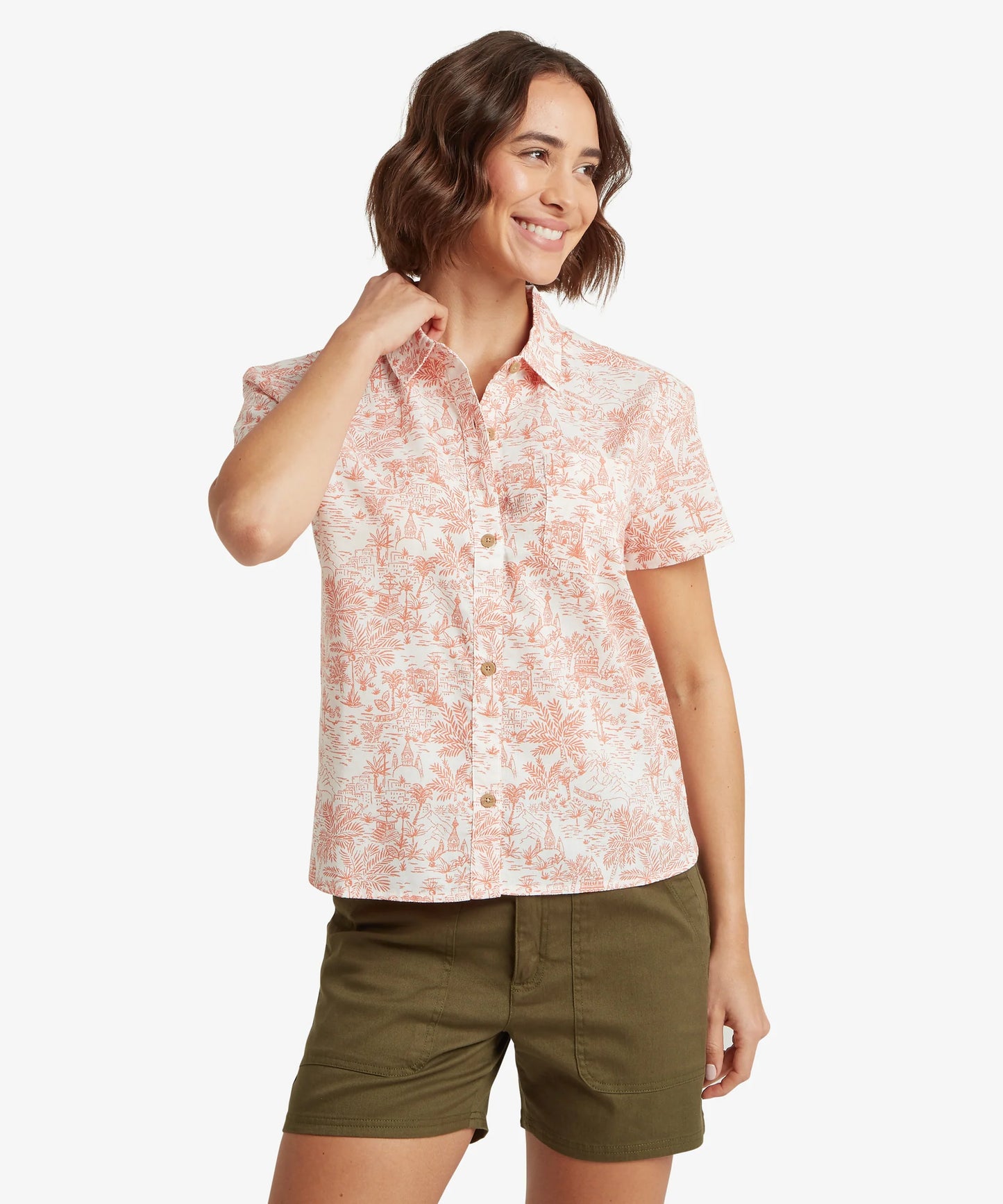 Sherpa - Jaya Camp Shirt - Peetho/Rose Gold Toile