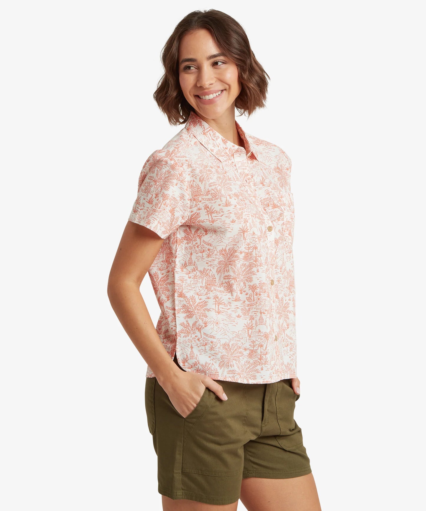 Sherpa - Jaya Camp Shirt - Peetho/Rose Gold Toile
