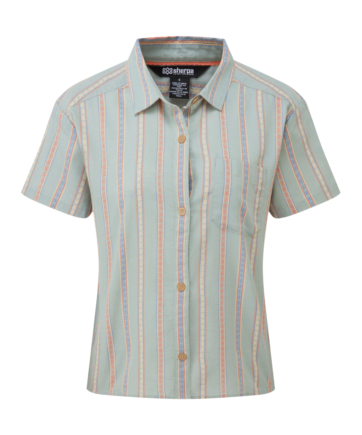 Sherpa - Jaya Camp Shirt - Celery Patti Stripe