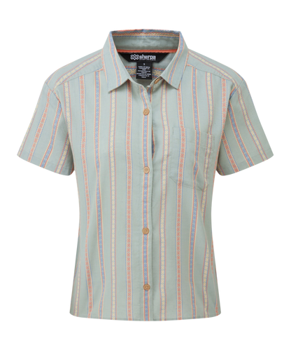 Sherpa - Jaya Camp Shirt - Celery Patti Stripe