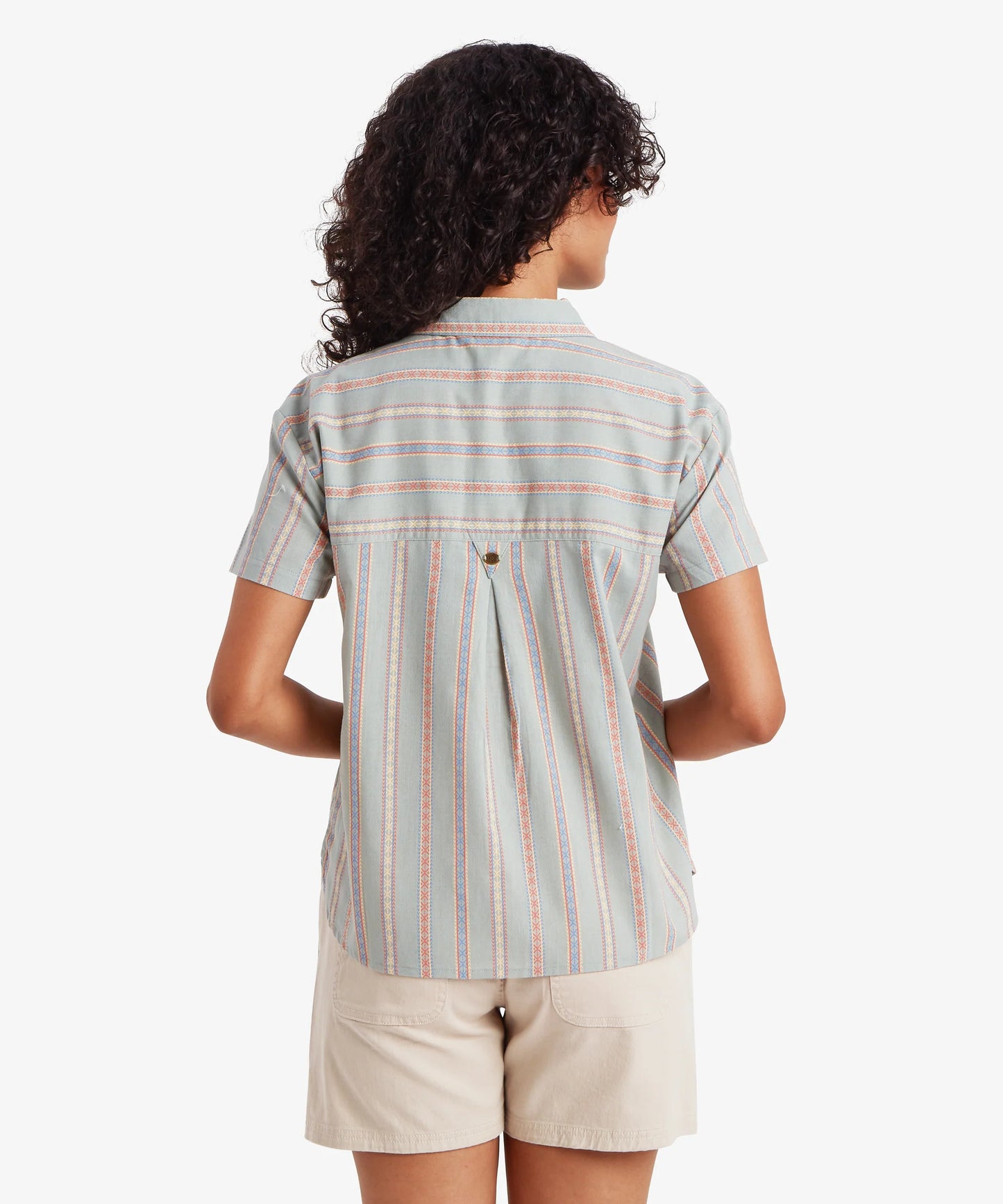 Sherpa - Jaya Camp Shirt - Celery Patti Stripe