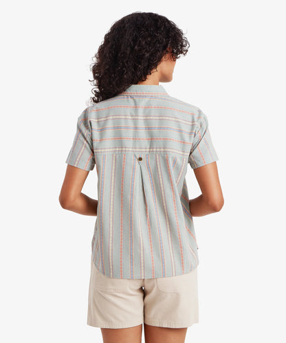 Sherpa - Jaya Camp Shirt - Celery Patti Stripe
