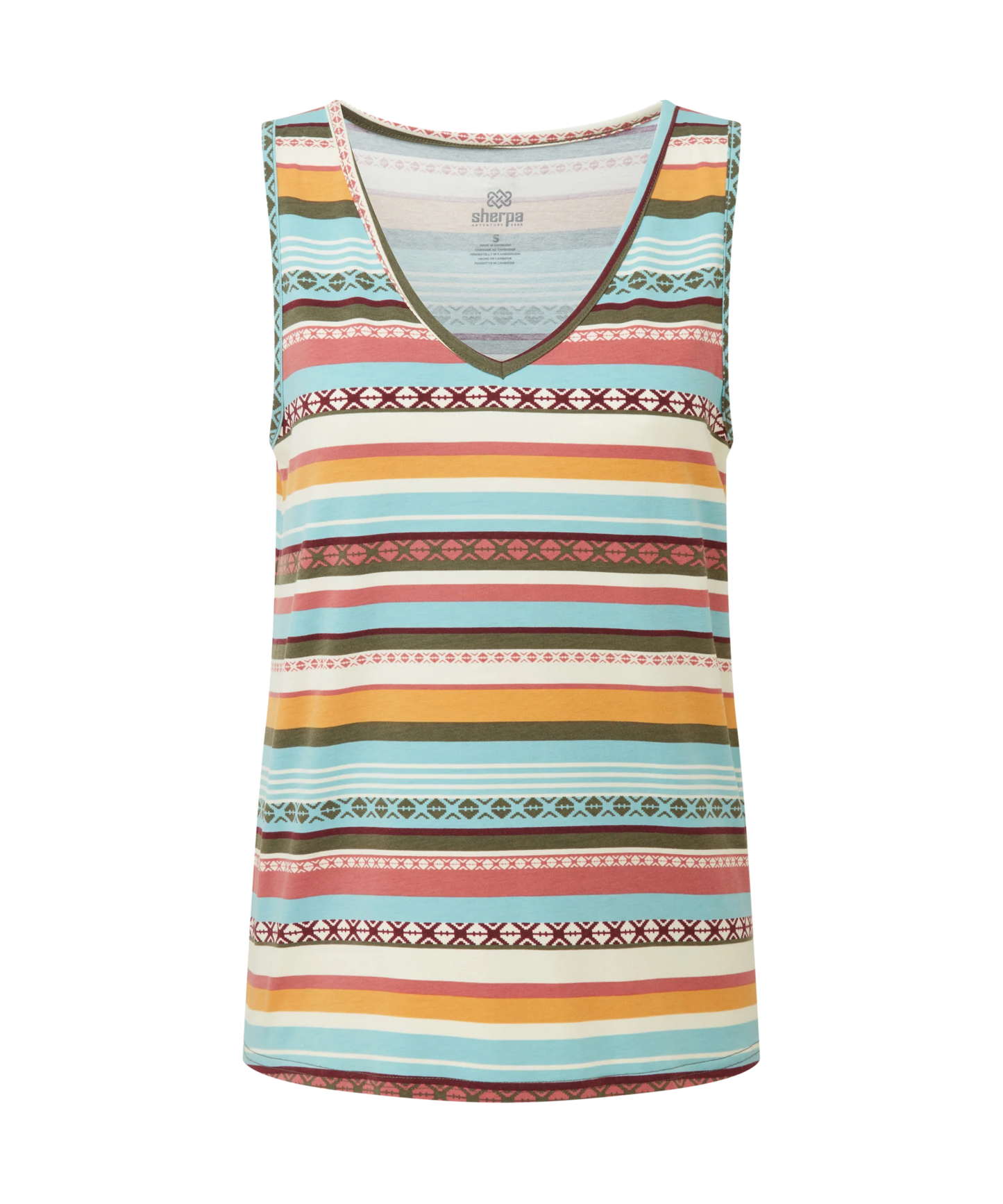 Sherpa - Neha V-Neck Tank - Evergreen Indreni