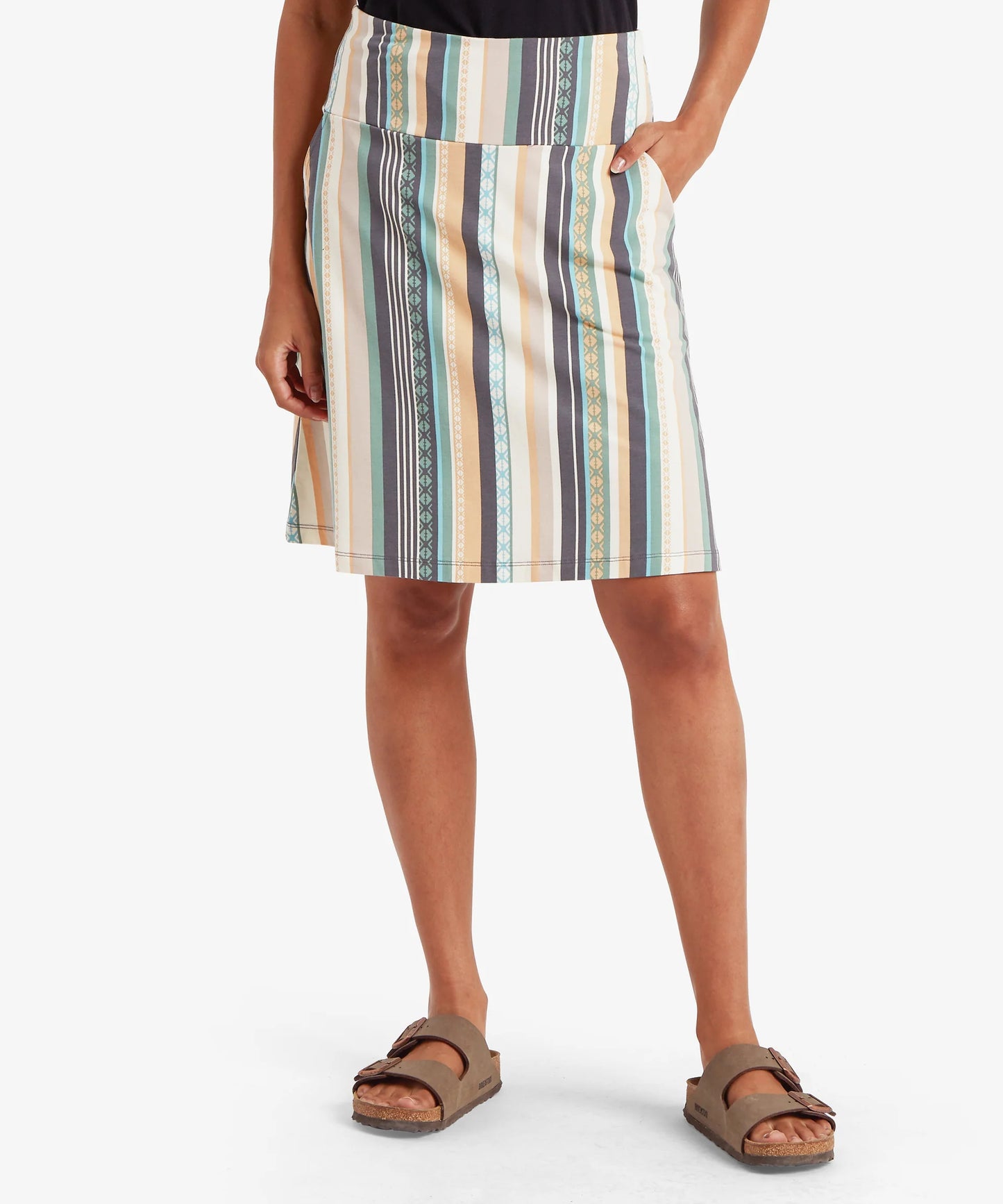 Sherpa - Padma Pull On Skirt - Black Indreni