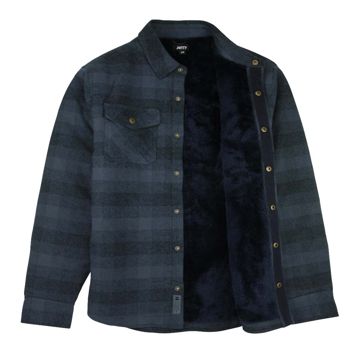Jetty - Sherpa Jacket - Black & Blue