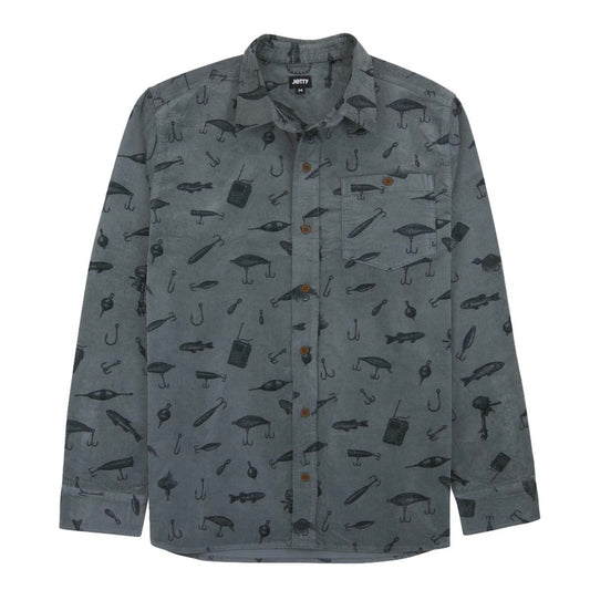 Jetty - Shoals Corduroy Shirt - Navy Blue