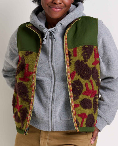 Toad and Co - Sespe Sherpa Vest - Women's - Light Ash Plaid