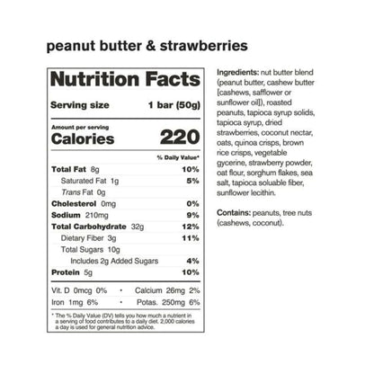 Skratch Labs - Energy Bar Sport Fuel - Peanut Butter & Strawberries