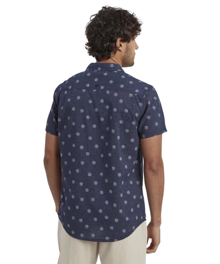 Sherpa - Newar Peacock Short Sleeve Shirt - Peetho