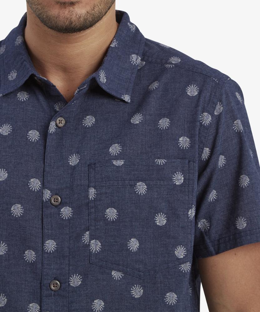 Sherpa - Newar Peacock Short Sleeve Shirt - Peetho