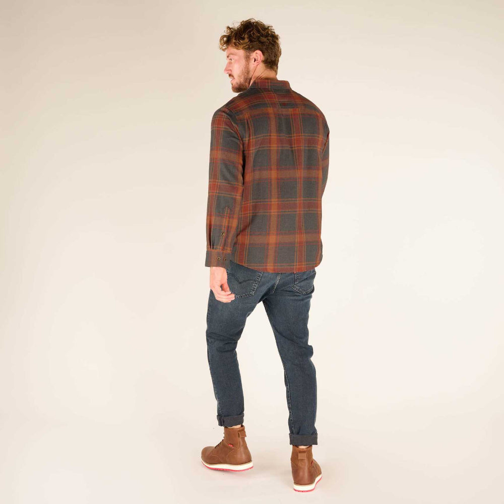 Sherpa - Batsa Eco Long Sleeve Shirt - Men's - Clay Red Plaid