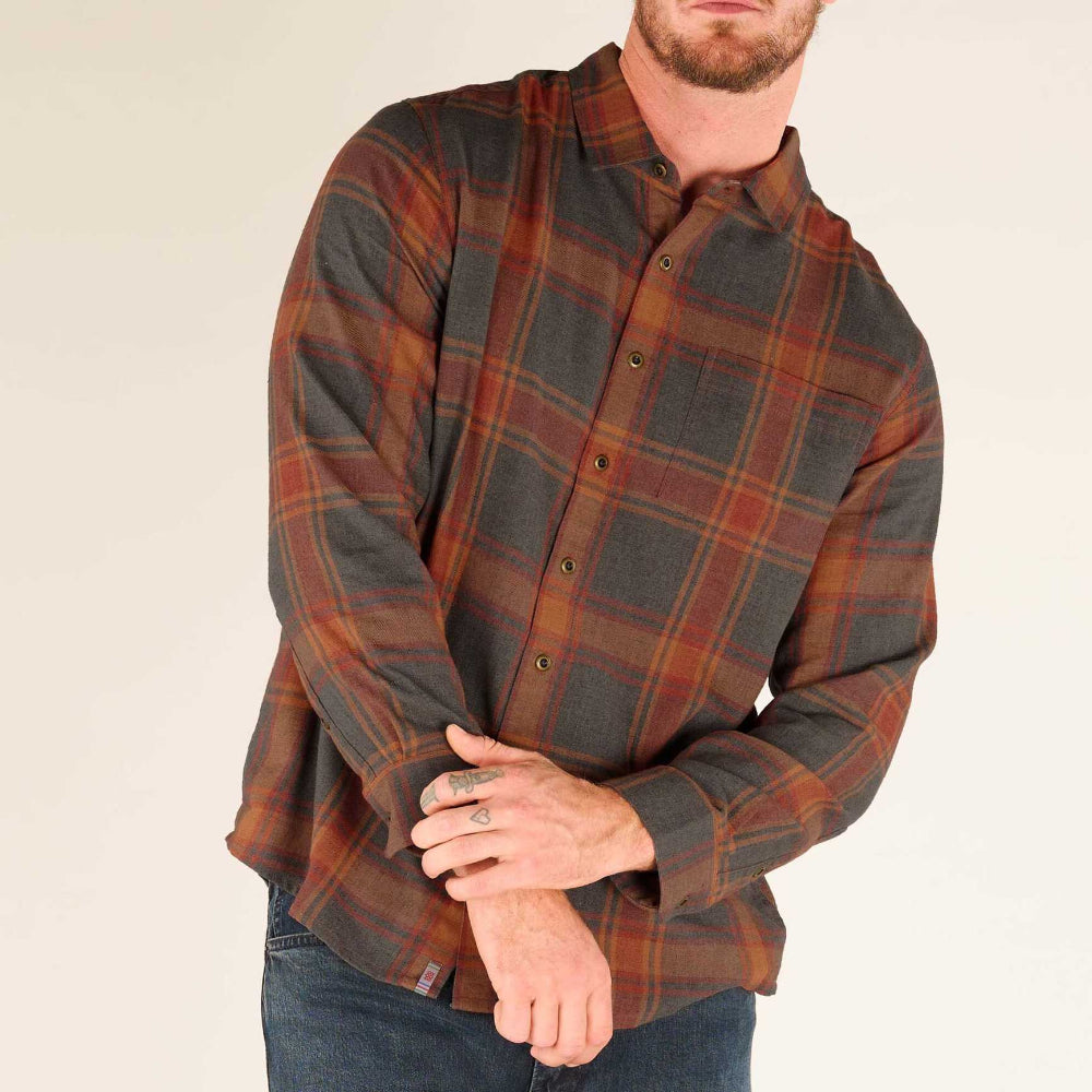 Sherpa - Batsa Eco Long Sleeve Shirt - Men's - Clay Red Plaid