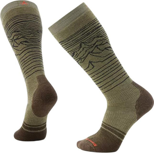 Smartwool - Snowboard Full Cushion Iguchi Pattern OTC Socks - Winter Moss