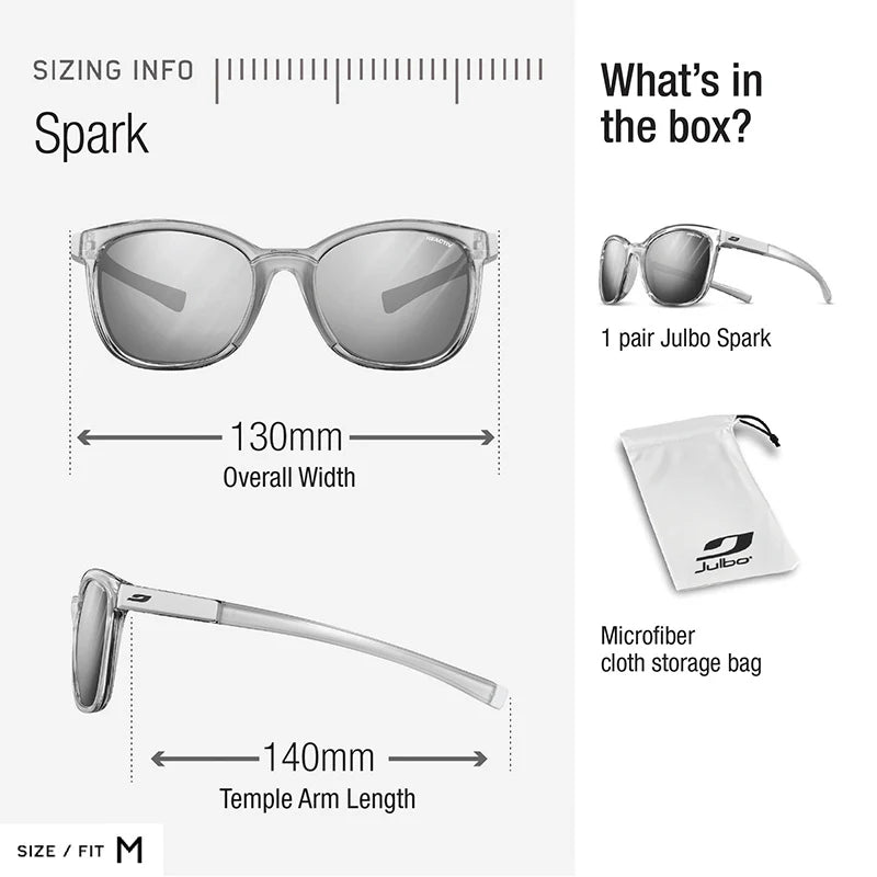 Julbo - Spark - Translucent Crystal/Gray Spectron 3 Polarized HD