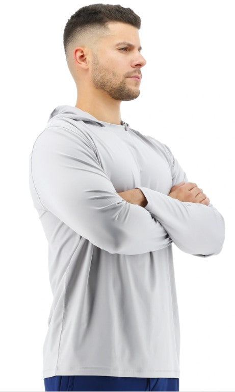 TYR - SunDefense Hooded Shirt - Grey