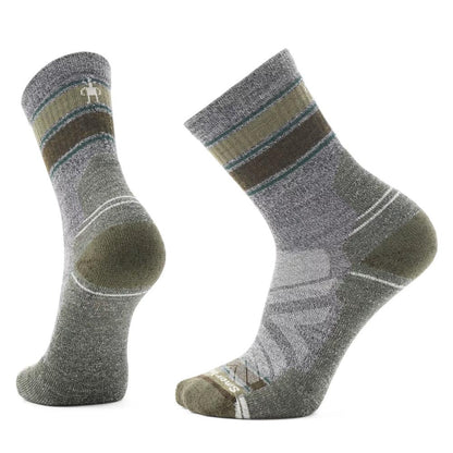 Smartwool - Hike Low Cushion Striped Mid Crew - Ash-Charcoal