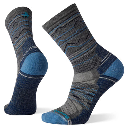 Smartwool - Performance Hike Light Cushion Mountain Range Pattern Crew - Men's - Black