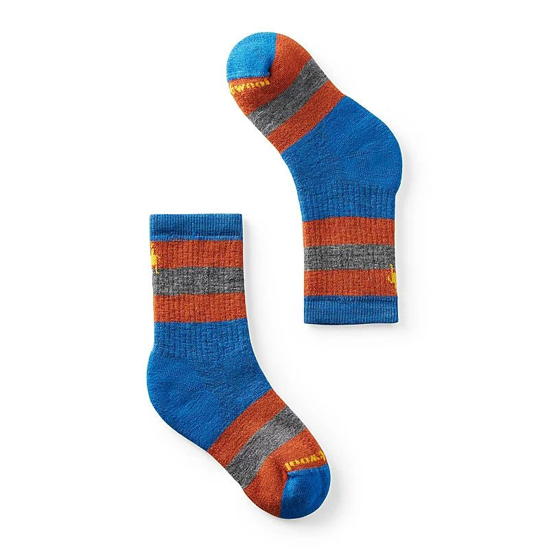 Smartwool - Kids Hike Full Cushion Striped Crew Socks - Laguna Blue