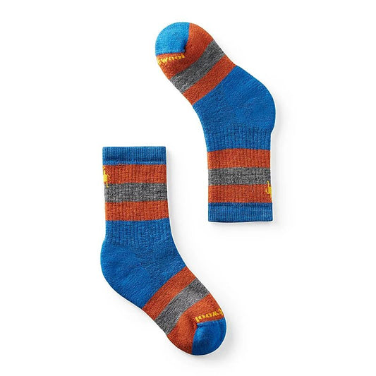 Smartwool - Kids Hike Full Cushion Striped Crew Socks - Laguna Blue
