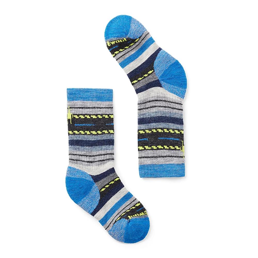 Smartwool - Hike Full Cushion Margarita Crew Socks - Kids; - Laguna Blue