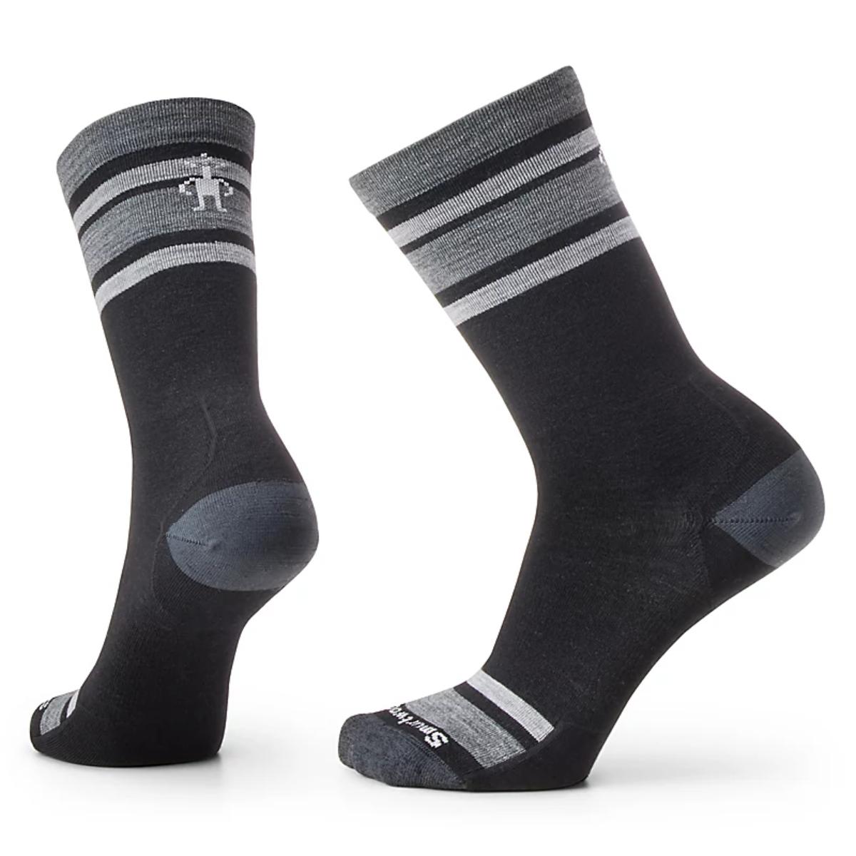 Smartwool - Everyday Top Split Stripe Crew - Unisex - Black-Charcoal