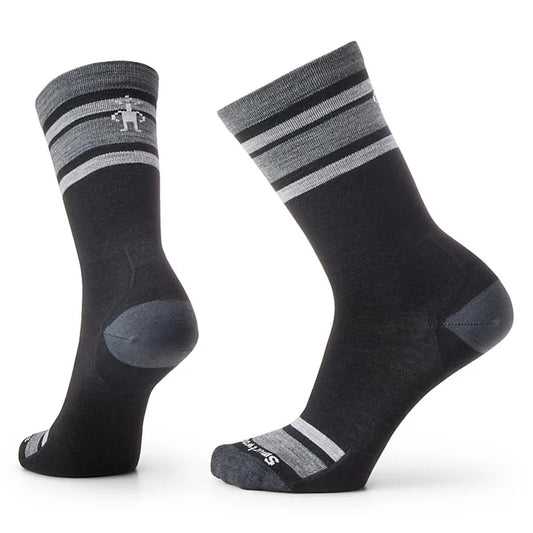 Smartwool - Everyday Top Split Stripe Crew - Unisex - Black-Charcoal