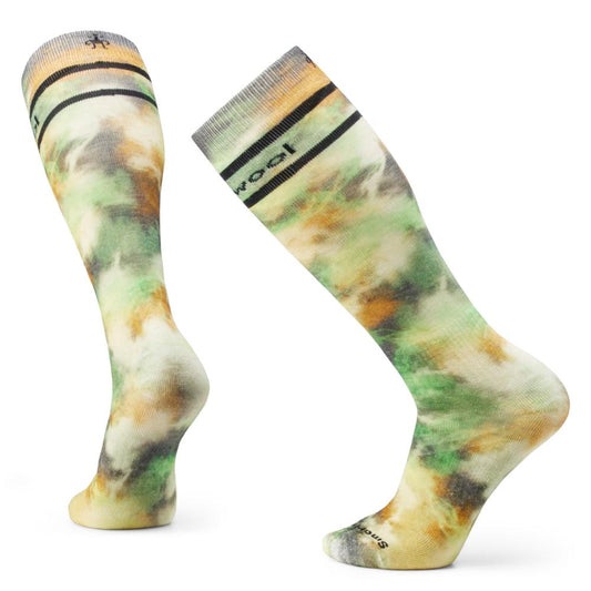 Smartwool - Ski Full Cushion Groovy Tie Dye Print Over The Calf Socks - Men's - Winter Moss
