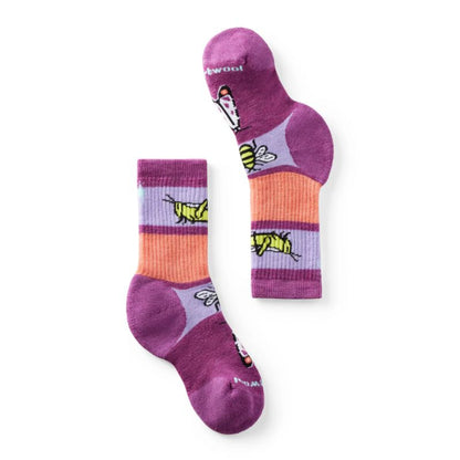 Smartwool - Kids Hike Full Cushion Garden Bugs Pattern Crew Socks - Ash