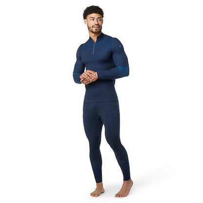 Smartwool - Mens Intraknit Thermal Merino Base Layer 1/4 Zip - Black/White