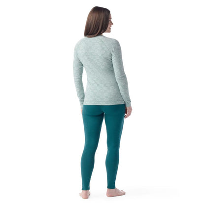 Smartwool - Classic Thermal Merino Base Layer Crew - Women's - Arctic Green Digi Snow