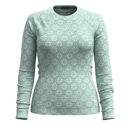 Smartwool - Classic Thermal Merino Base Layer Crew - Women's - Arctic Green Digi Snow