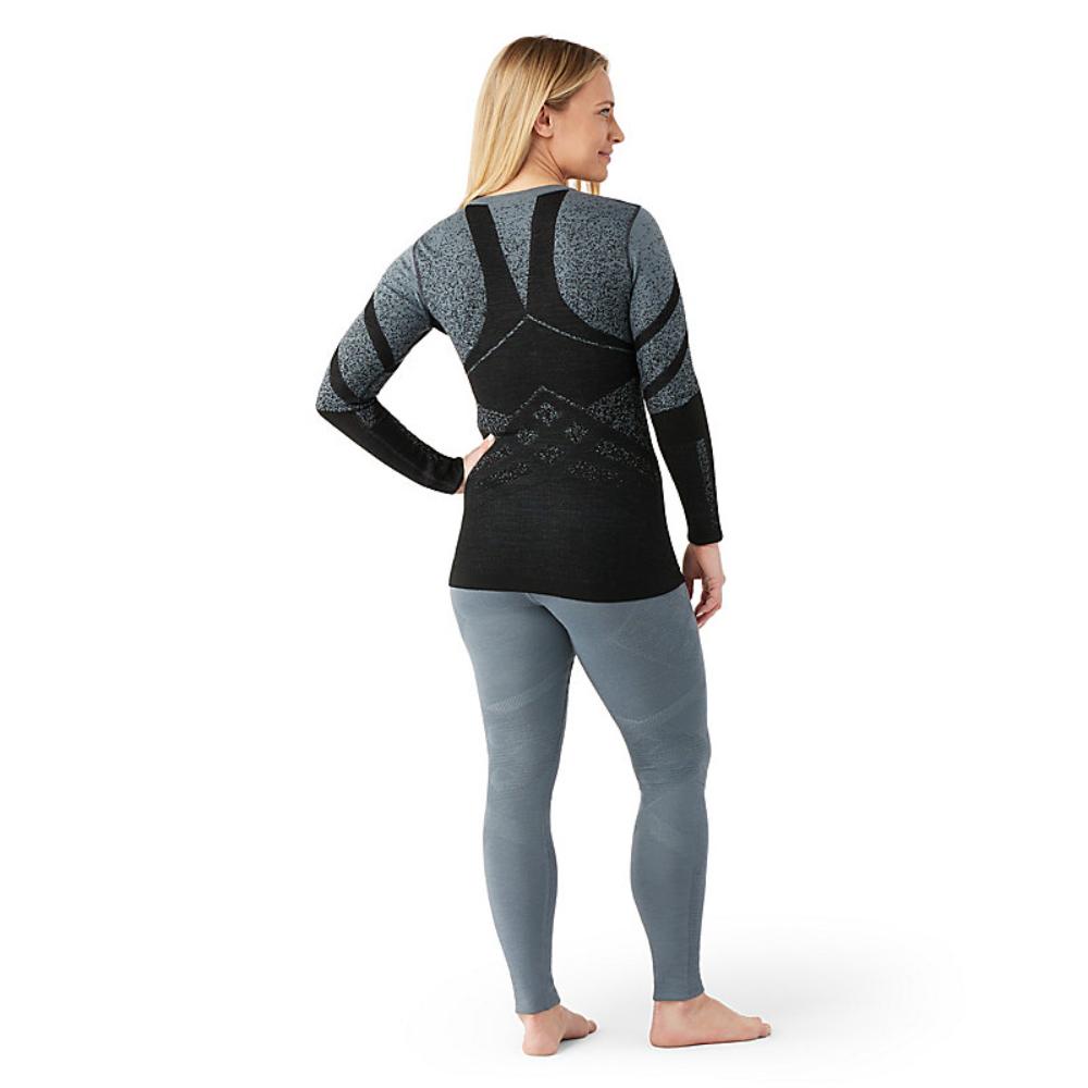 Smartwool - Intraknit Thermal Merino Base Layer Pattern Crew - Women's - Deep Navy-Serene Blue