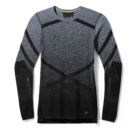 Smartwool - Intraknit Thermal Merino Base Layer Pattern Crew - Women's - Deep Navy-Serene Blue