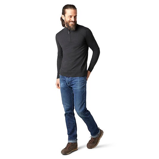 Smartwool - Sparwood Half Zip Sweater - Men's - Charcoal Heather