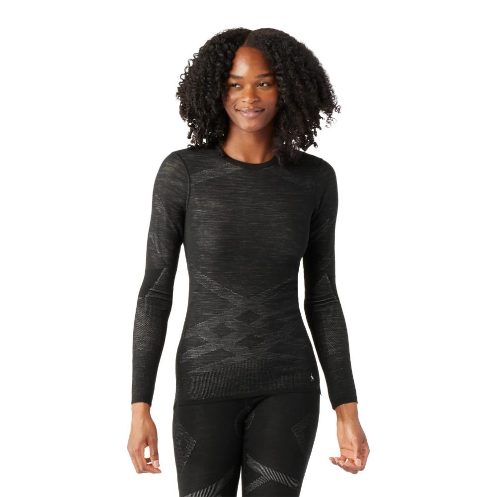 Smartwool - Intraknit Thermal Merino Base Layer Crew - Women's - Black / White