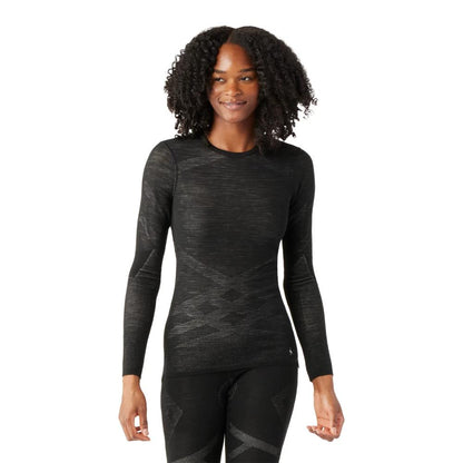 Smartwool - Intraknit Thermal Merino Base Layer Crew - Women's - Black / White