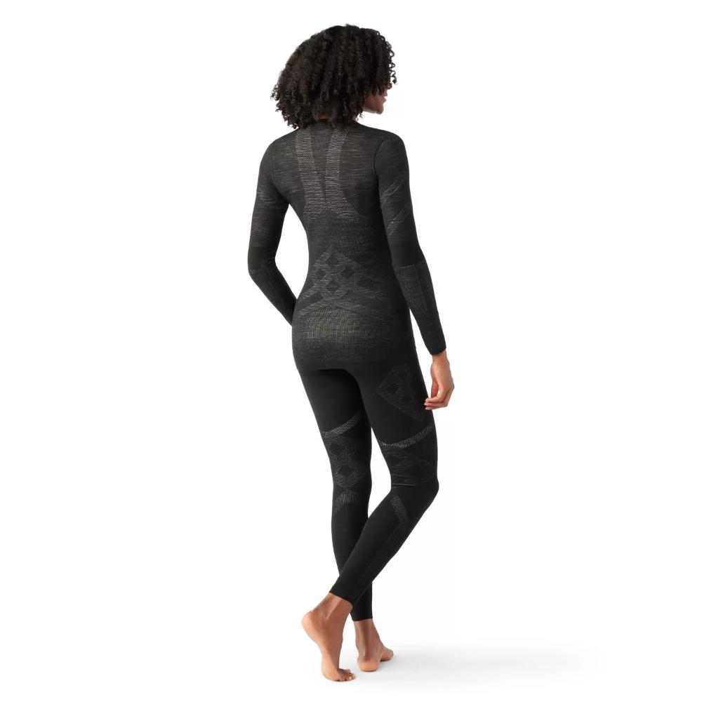 Smartwool - Intraknit Thermal Merino Base Layer Crew - Women's - Black / White