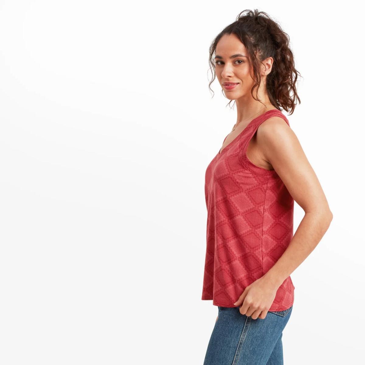 Sherpa - Neha V-Neck Tank - Rosie Sublime